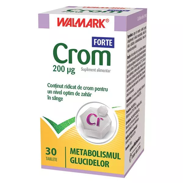 Crom Forte, 30 tablete, Walmark, [],remediumfarm.ro