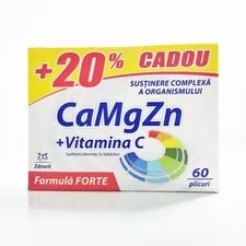 Zdrovit Ca, Mg, Zn, Vit C forte x 60pl 20%cadou, [],remediumfarm.ro
