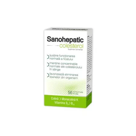 Zdrovit Sanohepatic Colesterol x 56cpr. film, [],remediumfarm.ro