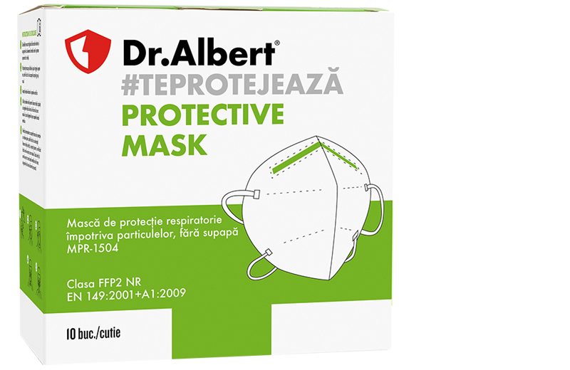 Spectacle principle Steward Masca protectie respiratorie fara supapa, FFP2, Dr. Albert, 10buc, TechTex  - Pret 30,00 lei - Techtex