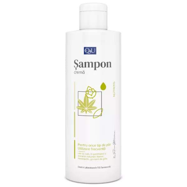 Q4U NutriTis Sampon-crema cu ulei de ricin si germeni de grau 250ml (Tis), [],epastila.ro