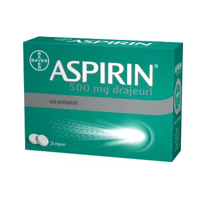 Aspirin 500mg x 20drajeuri (Bayer), [],epastila.ro