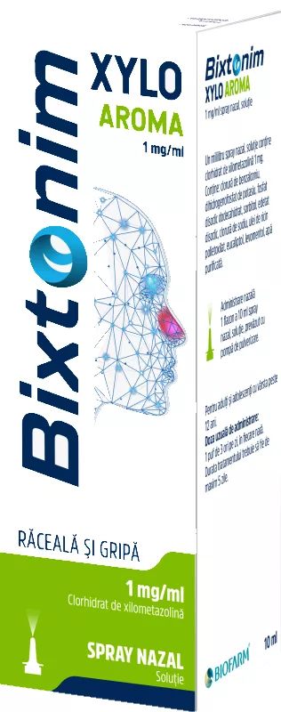 Bixtonim Xylo Aroma 0,1% spray nazal *10ml, [],epastila.ro