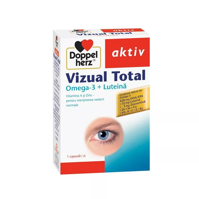 Doppelherz Aktiv Vizual Total omega si luteina x 30cps, [],epastila.ro