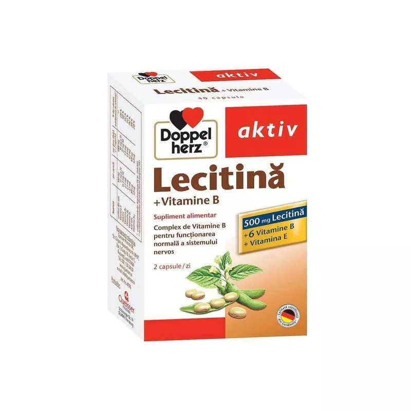 Doppelherz Aktiv Lecitina cu vitamine B și E x 40 cps, [],epastila.ro