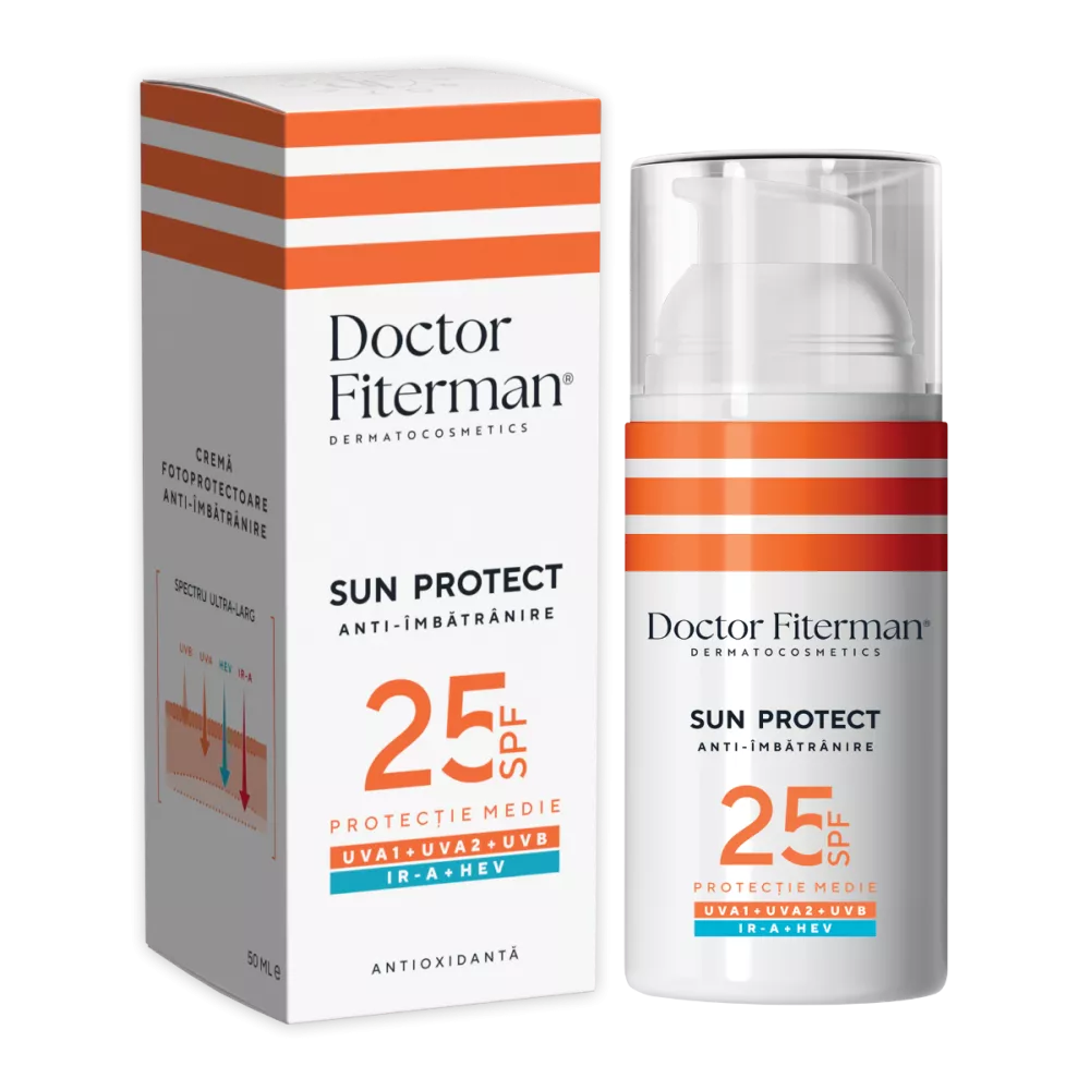 Dr. Fiterman Sun Protect crema tripla protectie SPF25 50ml, [],epastila.ro