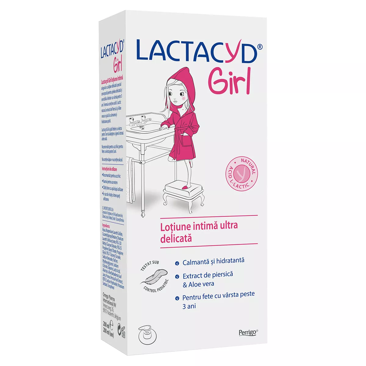 Lactacyd Girl gel pentru igiena intima, +3 ani, 200ml, [],epastila.ro