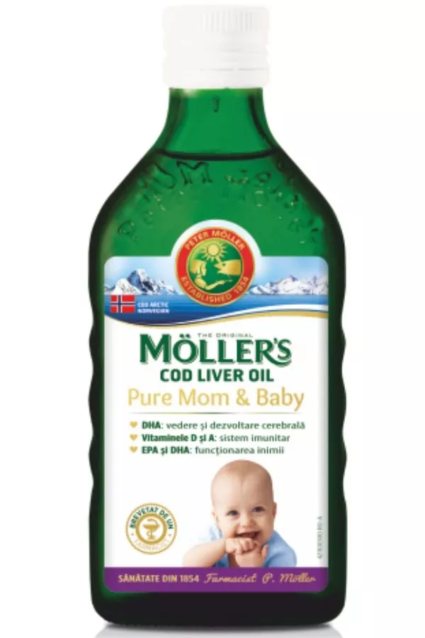 Moller's Cod Liver Oil Pure mom & baby 250ml, [],epastila.ro