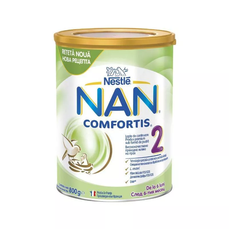 Nestle Nan 2 Confortis lapte praf 6l+, 800g, [],epastila.ro