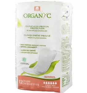 Organyc Bio Absorbante intime din bumbac organic pt. perioada de dupa nastere x12 buc ( PRONAT ) ORG, [],epastila.ro