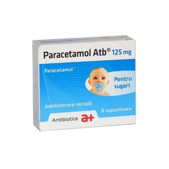 Paracetamol 125mg x 6supozitoare (Antibiotice), [],epastila.ro