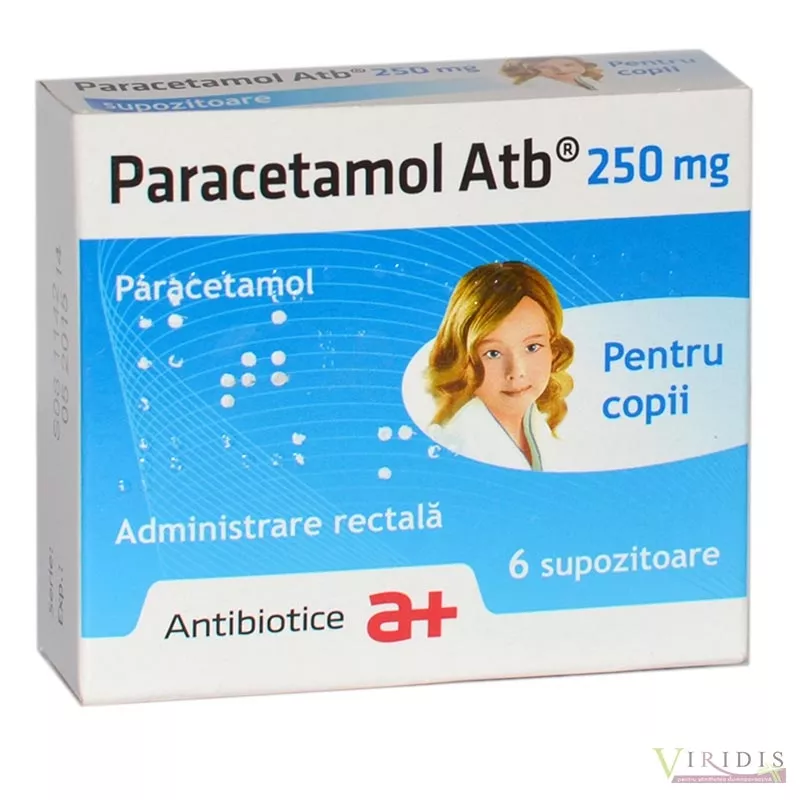 Paracetamol 250mg x 6supozitoare (Antibiotice), [],epastila.ro