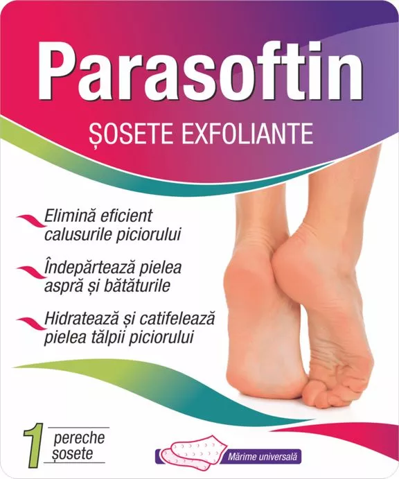 Parasoftin sosete exfoliante x 1pereche (Zdrovit), [],epastila.ro