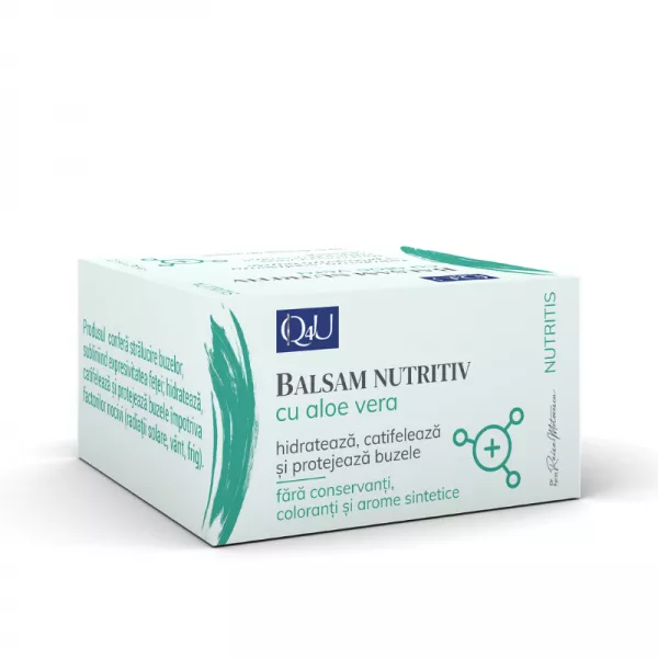 Q4U NutriTis Balsam nutritiv cu aloe vera pentru îngrijirea buzelor 6g, [],epastila.ro