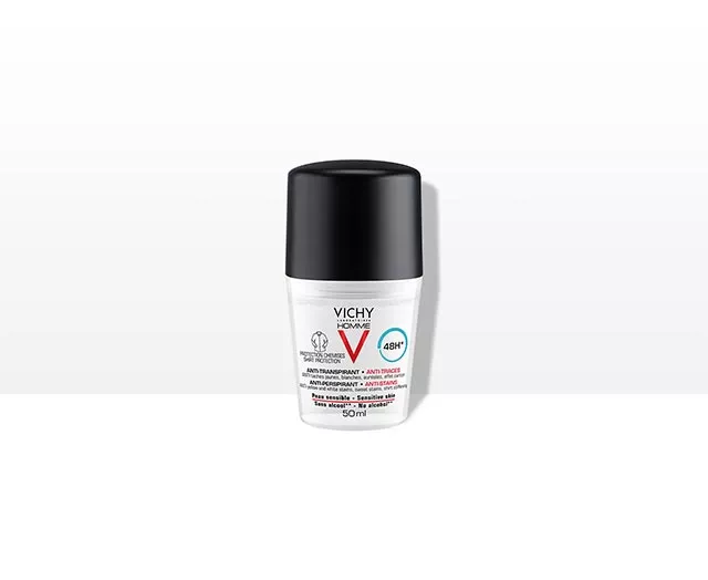 Vichy Homme Deo roll-on antiperspirant anti-urme eficacitate 48h 50ml, [],epastila.ro