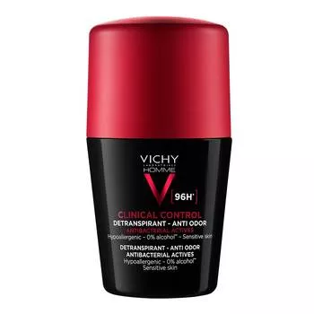 Vichy Homme Deo roll on antitranspirant Clinical Control 96h 50ml, [],epastila.ro