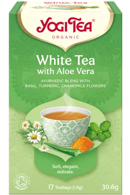 Yogi Tea Bio Ceai alb cu aloe vera 1,8g x 17pl, 30,6g, [],epastila.ro