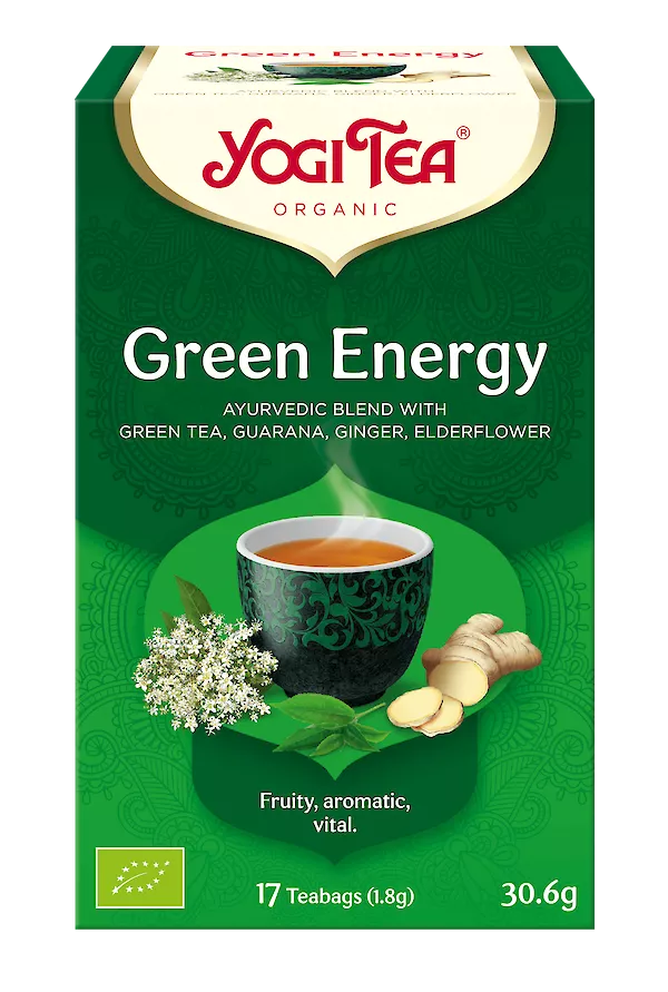 Yogi Tea Bio Ceai energie verde 1,8g x 17pl, 30,6g, [],epastila.ro