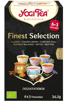 Yogi Tea Bio Ceai selectie Finest 6 sortimente x 3 plicuri, 34,2g, [],epastila.ro