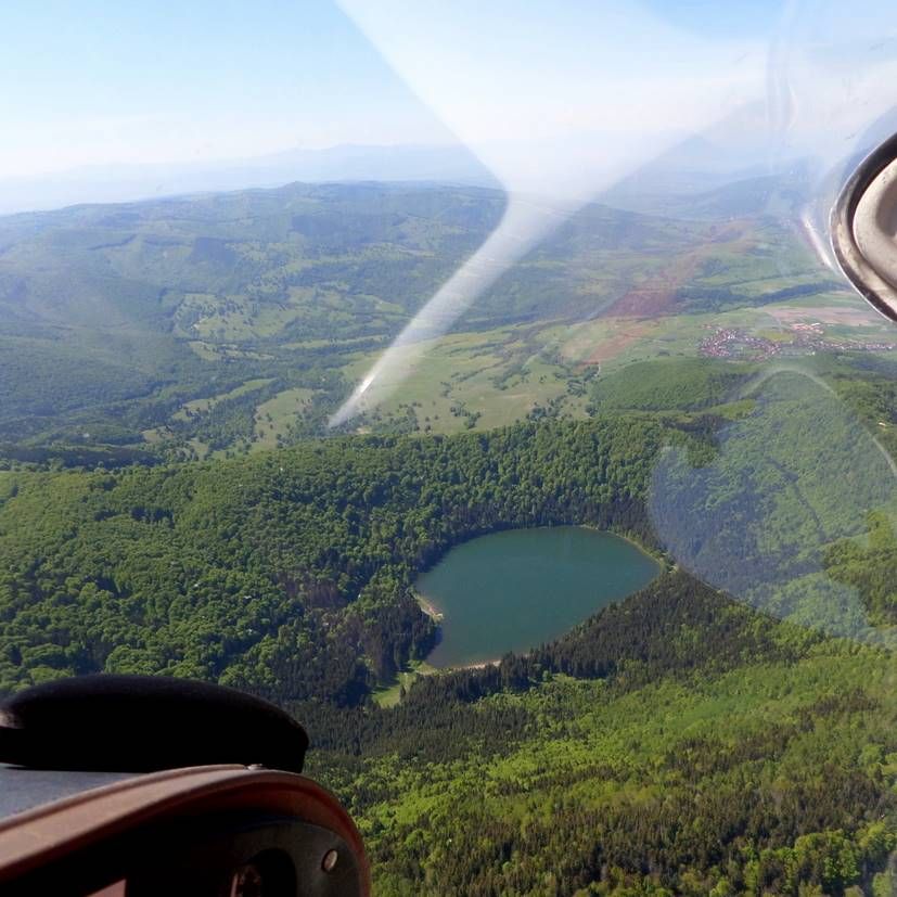 Zbor introductiv, cu avionul, zona Tusnad, lacul Sf. Ana, lacul Padureni |1 Persoana