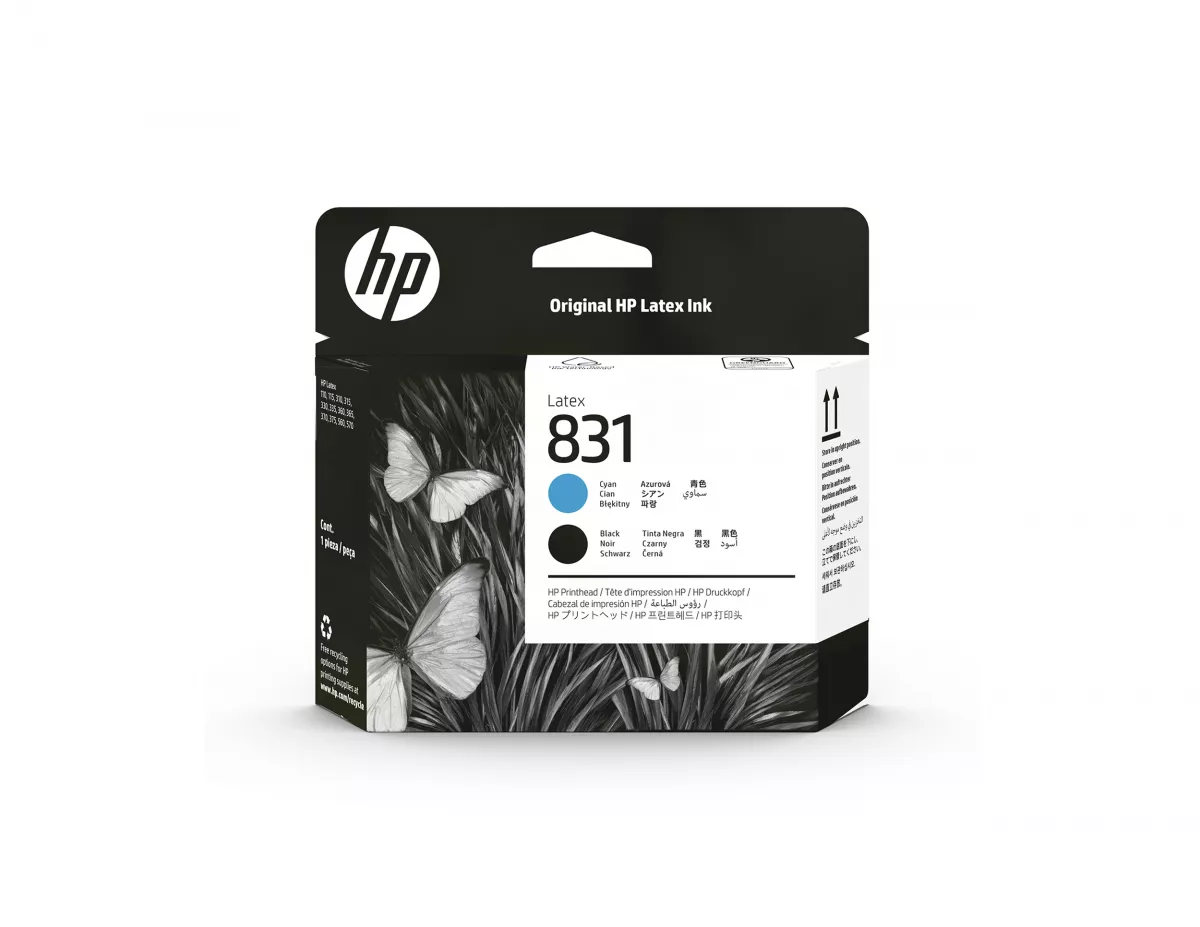 HP 831 Cyan/Black Latex Printhead 1