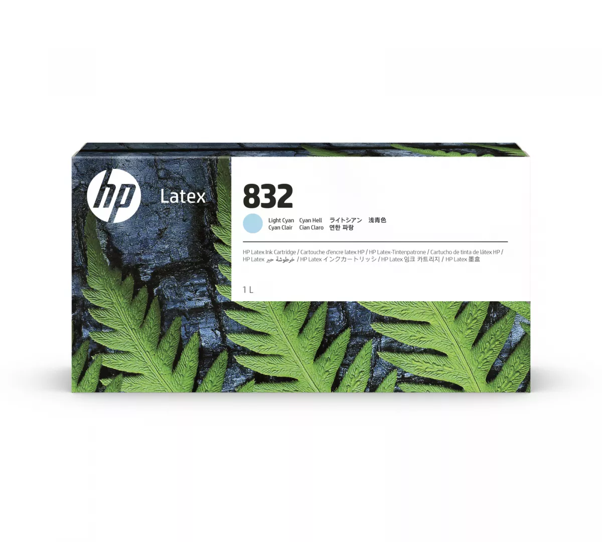 HP 832 Light Cyan Latex Ink Cartridge 1 L 1