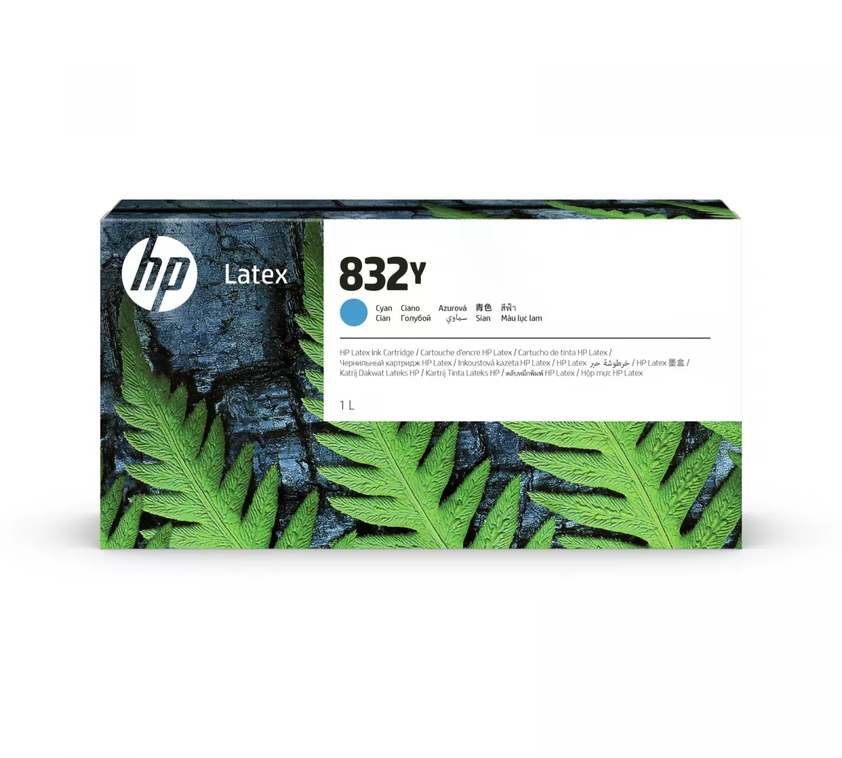 HP 832Y Cyan Latex Ink Cartridge 1 L 1