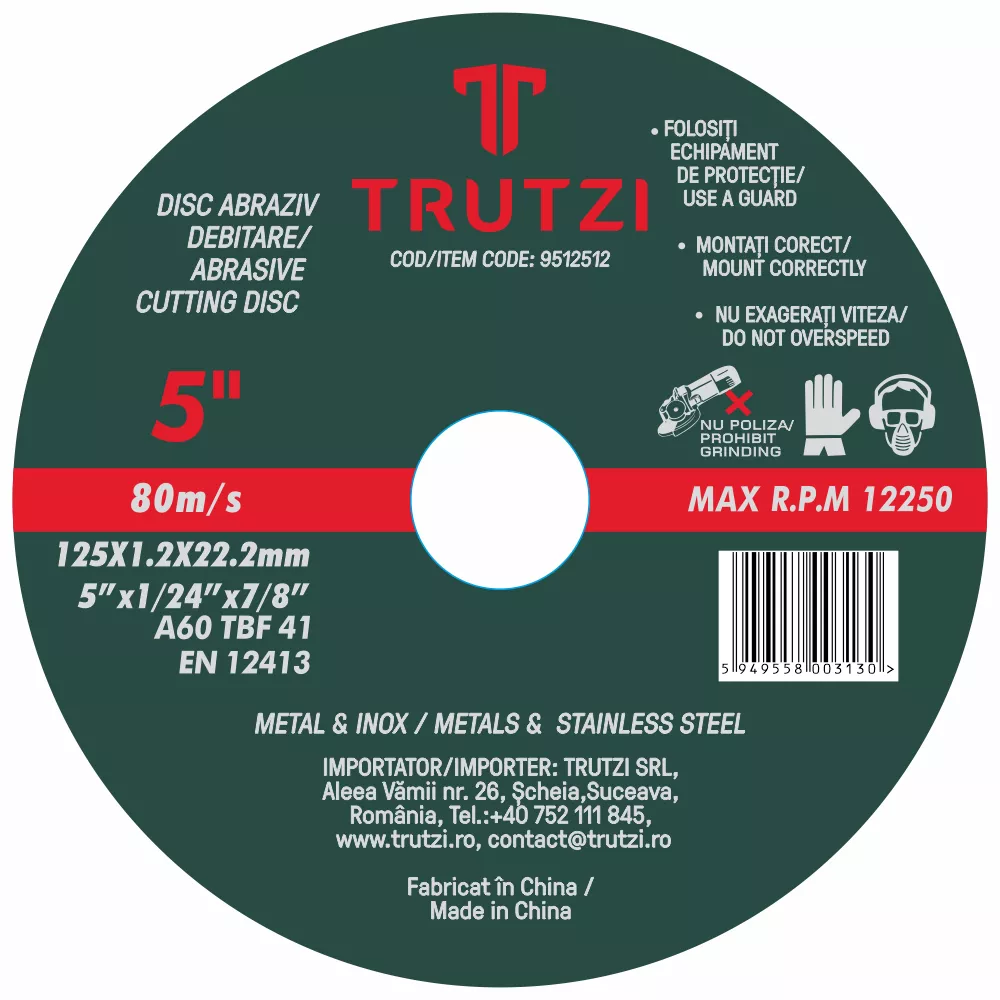 Discuri și freze 9512512 DISC ABRAZIV DEBITARE METAL 125X1.