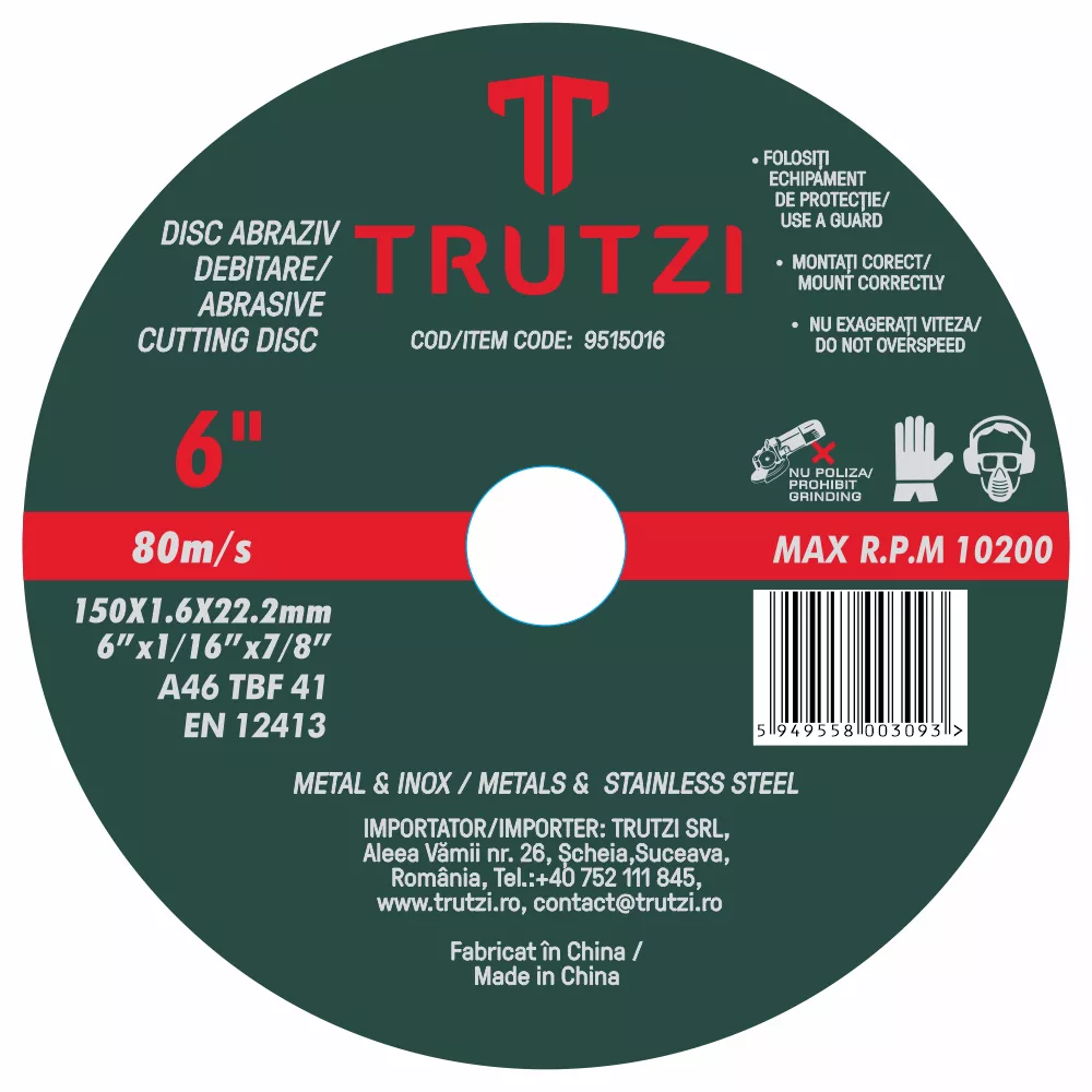 コンクリート DVD Disc abraziv pentru polizare otel/fonta 125X7X22.2 mm Carbochim