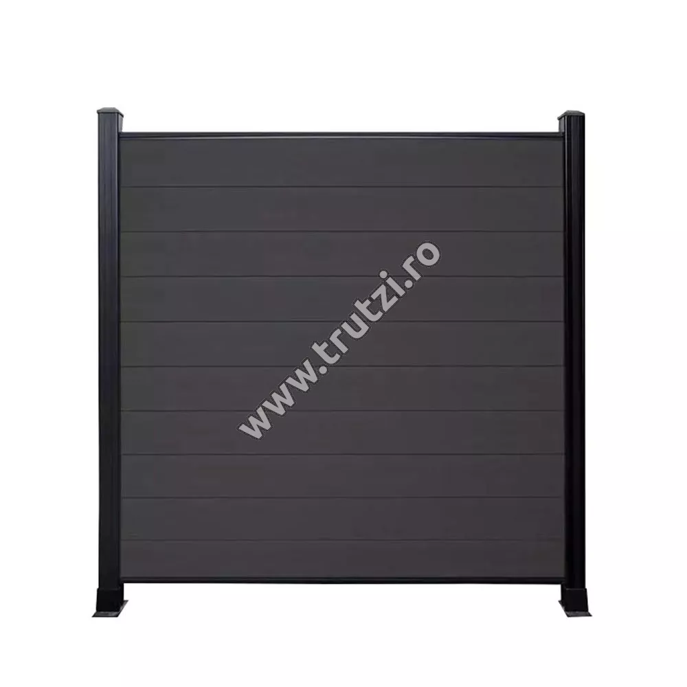 Garduri WPC 1538123 KIT GARD WPC GRI INCHIS PRIVACY 1800X180