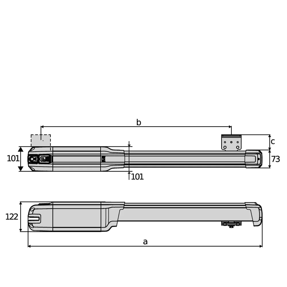 6601201 MOTOR "PHOBOS AC KIT B25 FRA" PT. POARTA BATANTA MAX. 2,5M SI 400KG PE CANAT