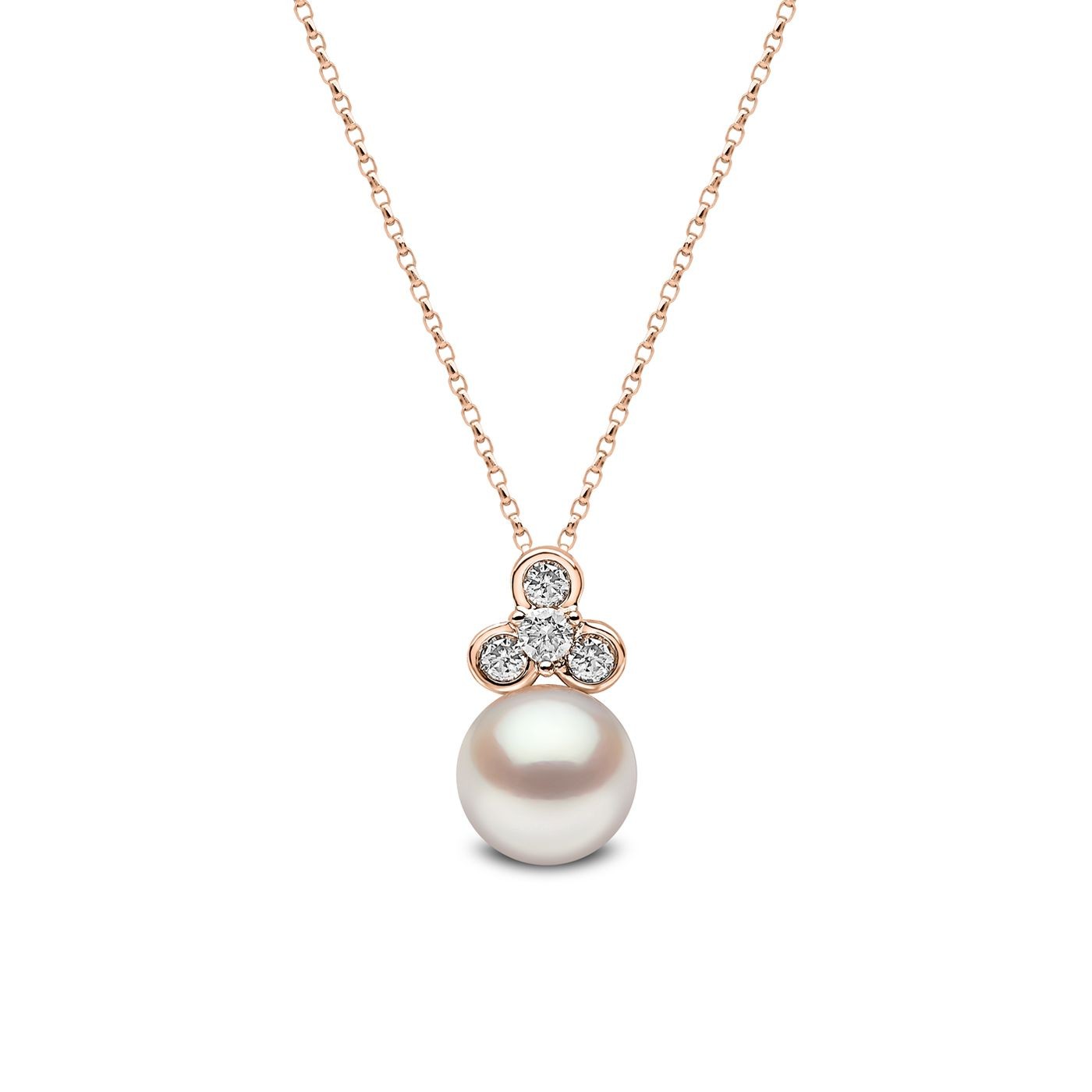 Colier Yoko cu perla, diamante si aur roz de 18k
