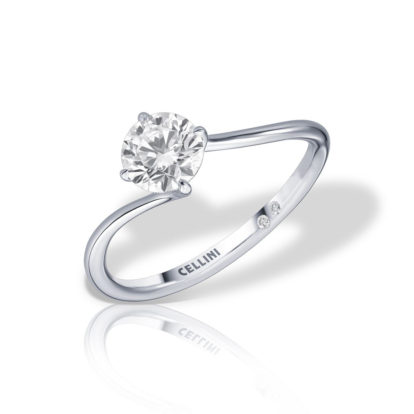 Inel de logodna FOREVER cu diamante de 0.41 carate, aur alb de 18K
