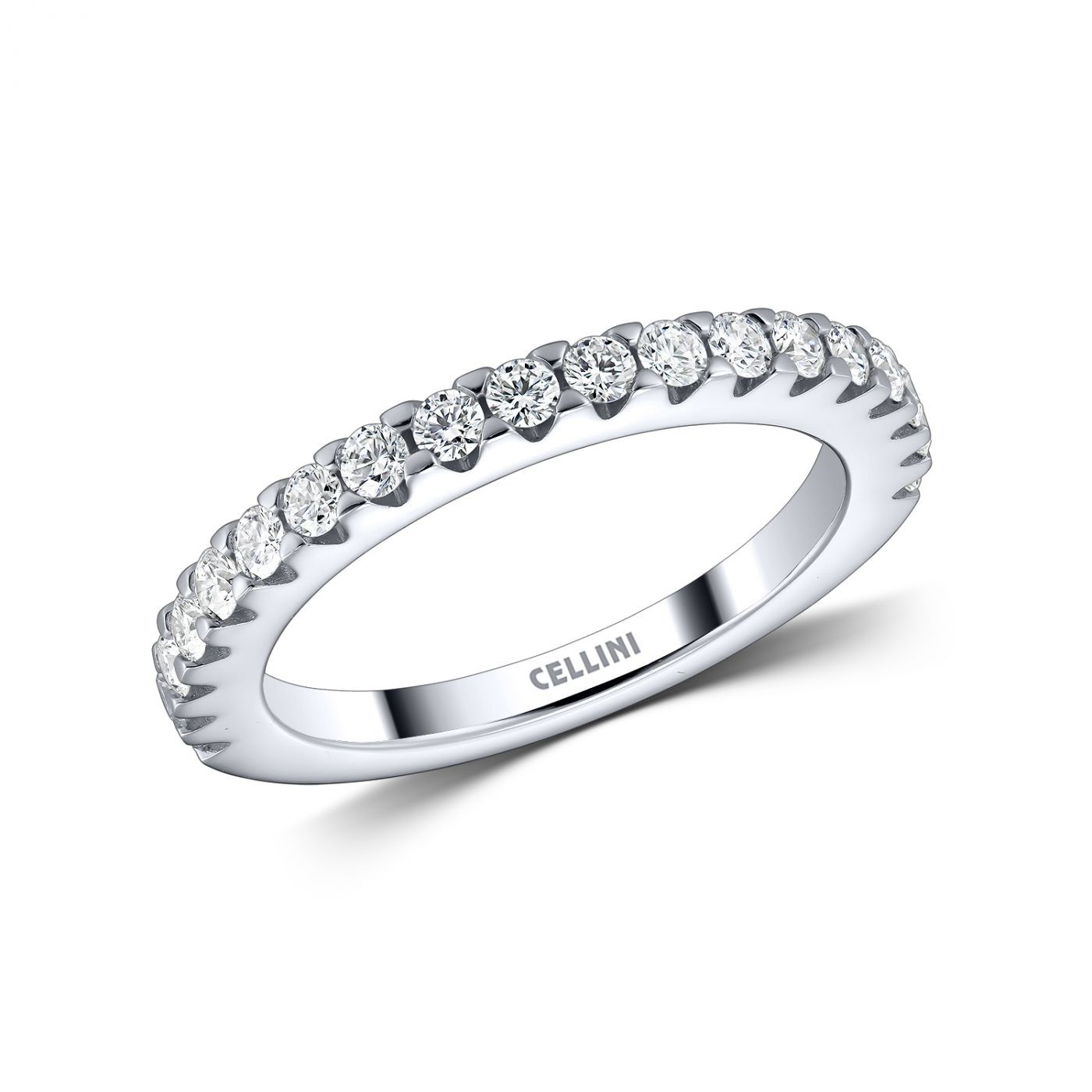 Inel de logodna cu diamante de 1 carat, aur alb de 18K