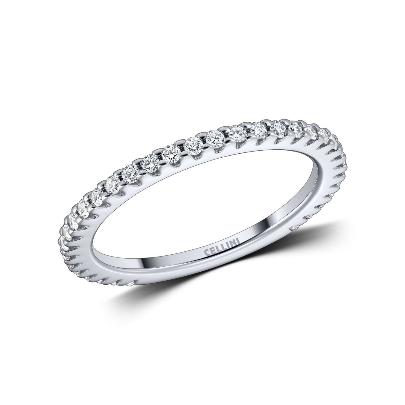 Inel de logodna din aur alb 18K cu diamante 0.33 carate