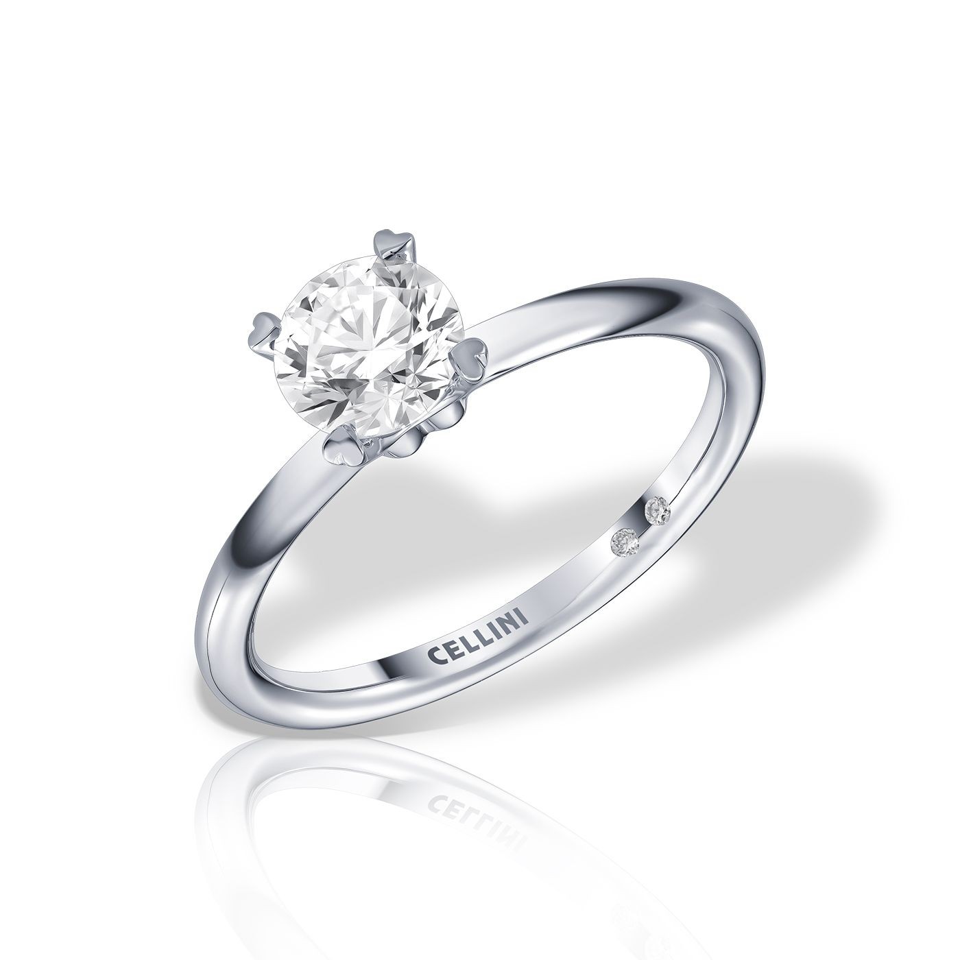 Inel de logodna LOVE cu diamante de  0.21 carate, aur alb de 18K
