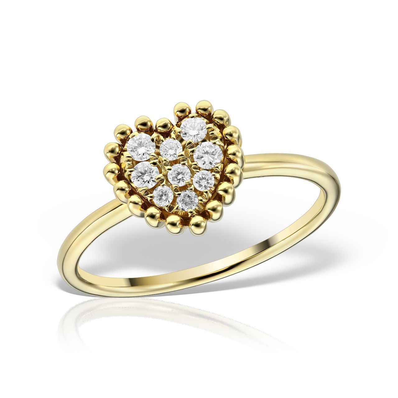 Inel Maria Granacci din aur galben 18k cu diamante