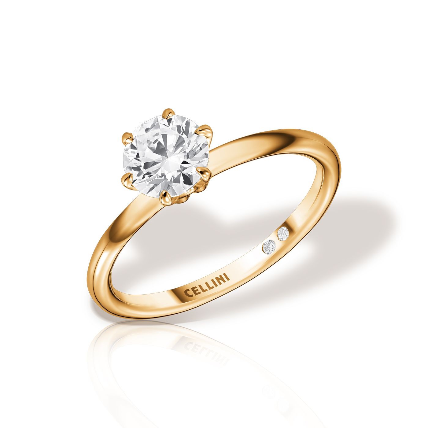 Inel de logodna UNION cu diamant de 0.30 carate, aur galben de 18K