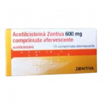 Acetilcisteina 600 mg, 10 comprimate efervescente, Zentiva
