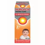 Nurofen 100mg pentru copii 3 luni aroma de căpșuni, 100 ml, Reckitt Benckiser Healthcare