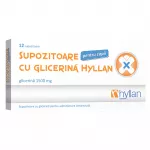  Supozitoare cu glicerină 1500 mg pentru copii, 12 bucăți, Hyllan 