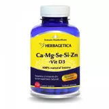 Herbagetica ca+mg+se+si+zn org cu d3 ,120 capsule