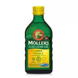 Omega 3 Ulei Ficat de Cod cu Aroma de Lamaie, 250 ml, Moller'S