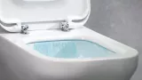 Pachet Complet Sistem WC Suspendat Ideal Standard Tesi Aquablade - Gata de Montaj - Cadru fixare + Rezervor Ingropat, Clapeta Crom, Vas WC si Capac WC