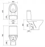 Pachet Complet Toaleta Cersanit Moduo CleanON - Vas WC, Rezervor, Armatura, Capac Softclose, Set de Fixare