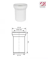Racord WC drept CR - Eurociere , lungime 150 mm, iesire ø110
