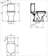 Rezervor pentru vas wc pe pardoseala Ideal Standard Tempo