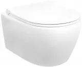 Set 3 in 1 Toaleta cu bideu Creavit Aloni Rimoff, Paffoni, Ideal Standard, capacitate 6 L, capac soft and slim, clapeta crom lucios