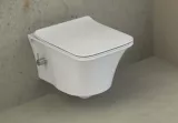 Vas WC Suspendat Cerastyle Ibiza NEO Rimless cu functie de bideu si baterie actionare