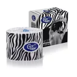 Benzi kinesiologice Cure Tape ART, 5cmx5cm, rezistenta la apa, Zebra